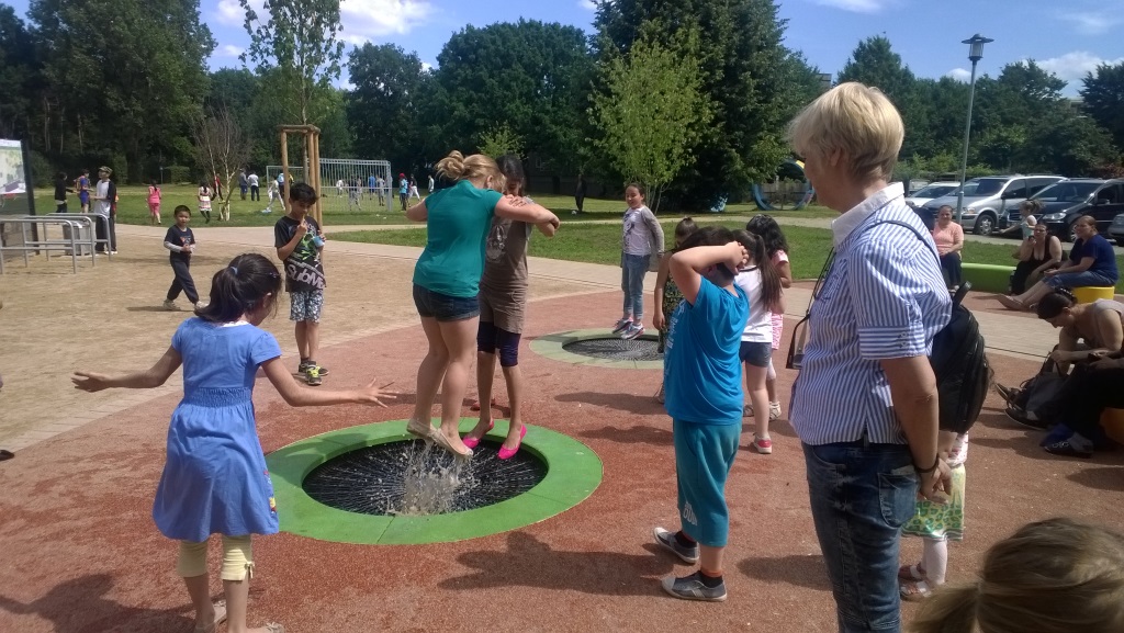 Fertiggestellter Bauabschnitt des Stadtteilparks