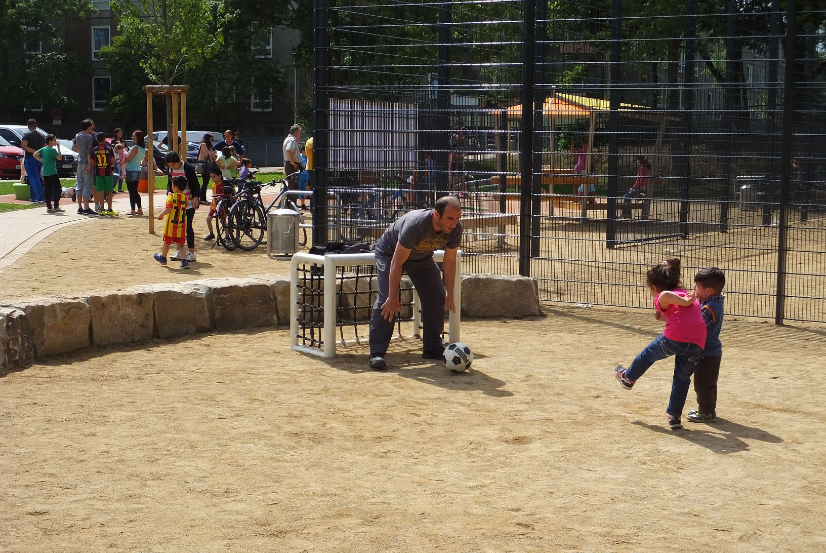 Fertiggestellter Bauabschnitt des Stadtteilparks